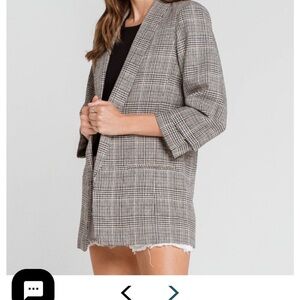 Women's Plaid Blazer Jacket